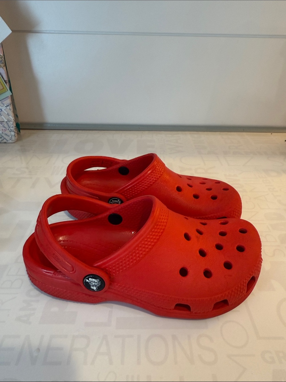 Kids Red Crocs size 12C